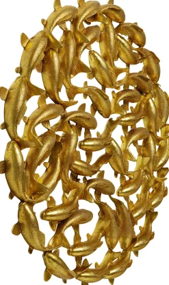 KARE Design Wanddecoratie School Of Koi Gold Ø160cm Clearance