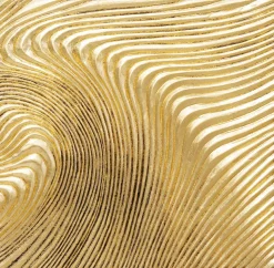 KARE Design Wanddecoratie Wave Gold (Set Van 2) Clearance
