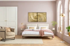 KARE Design Wanddecoratie Wave Gold (Set Van 2) Clearance