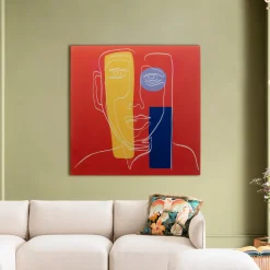 KARE Design Wandfoto Art Face Red 100x100cm Shop