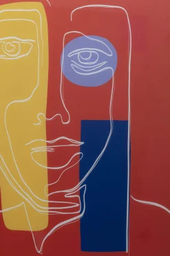 KARE Design Wandfoto Art Face Red 100x100cm Shop
