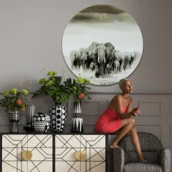 KARE Design Wandfoto Elephant Walk Ø120cm Store