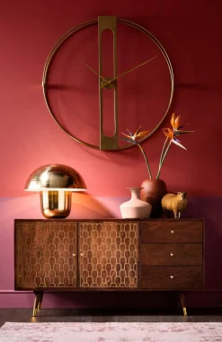 KARE Design Wandklok Clip Goud Ø107cm Hot