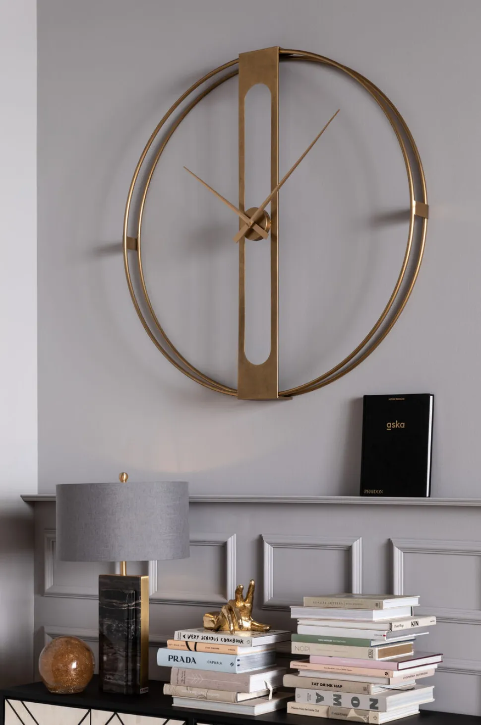 KARE Design Wandklok Clip Goud Ø107cm Hot