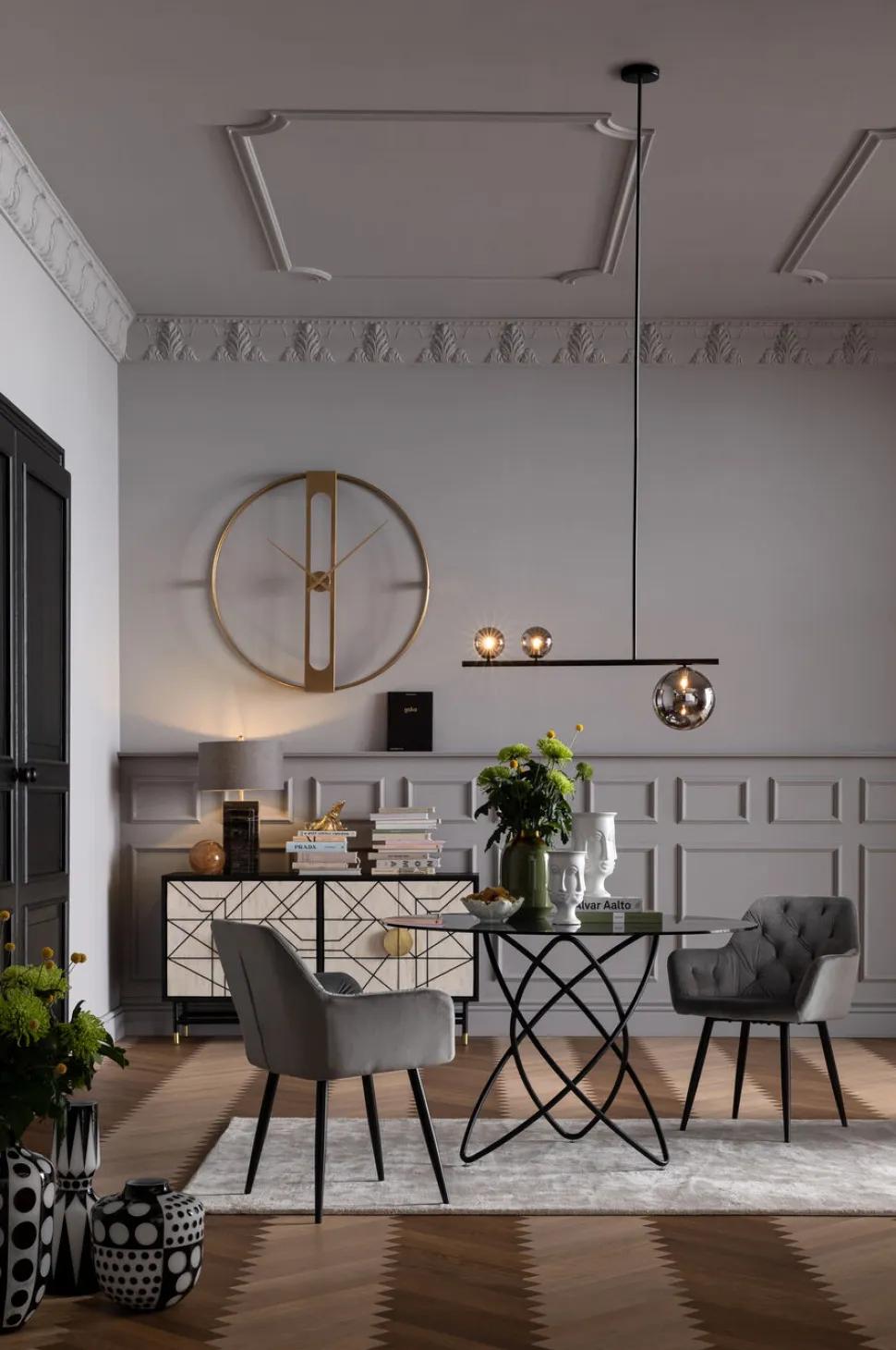 KARE Design Wandklok Clip Goud Ø107cm Hot