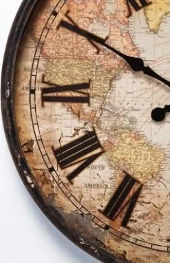 KARE Design Wandklok European Map 96cm Clearance
