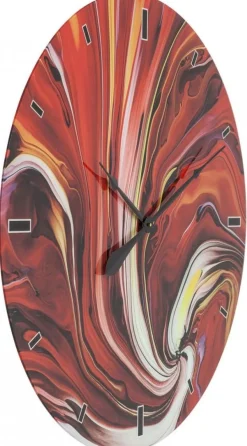 KARE Design Wandklok Glas Chaos Fire Ø80cm Cheap