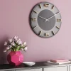 KARE Design Wandklok Leonardo Grijs-Goud Cheap