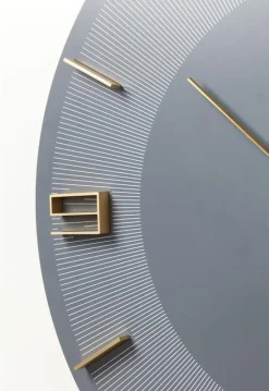 KARE Design Wandklok Leonardo Grijs-Goud Cheap