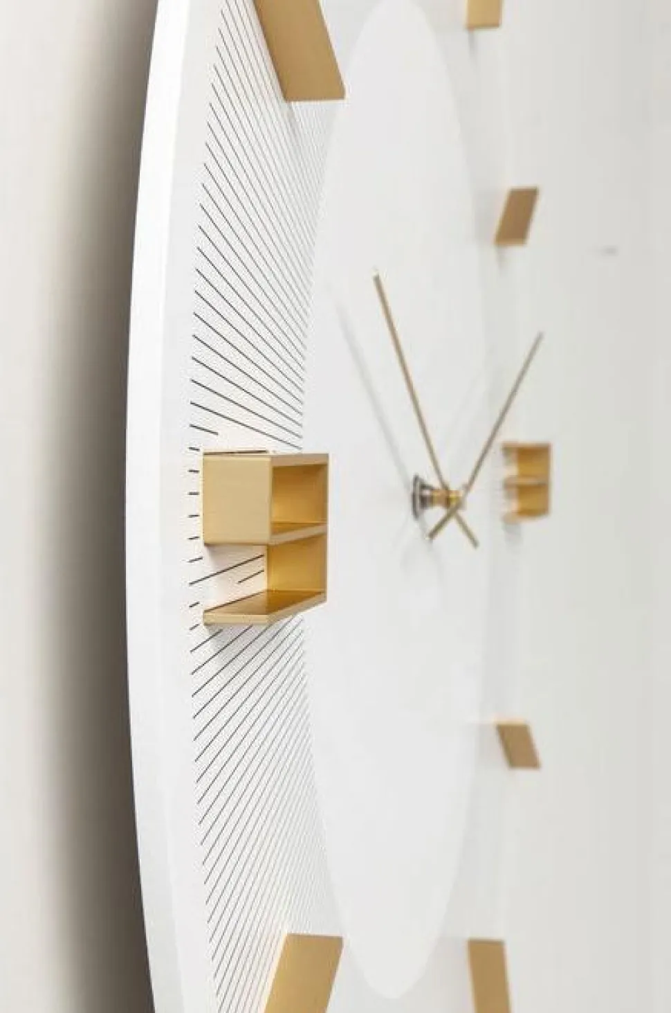 KARE Design Wandklok Leonardo Wit-Goud Store