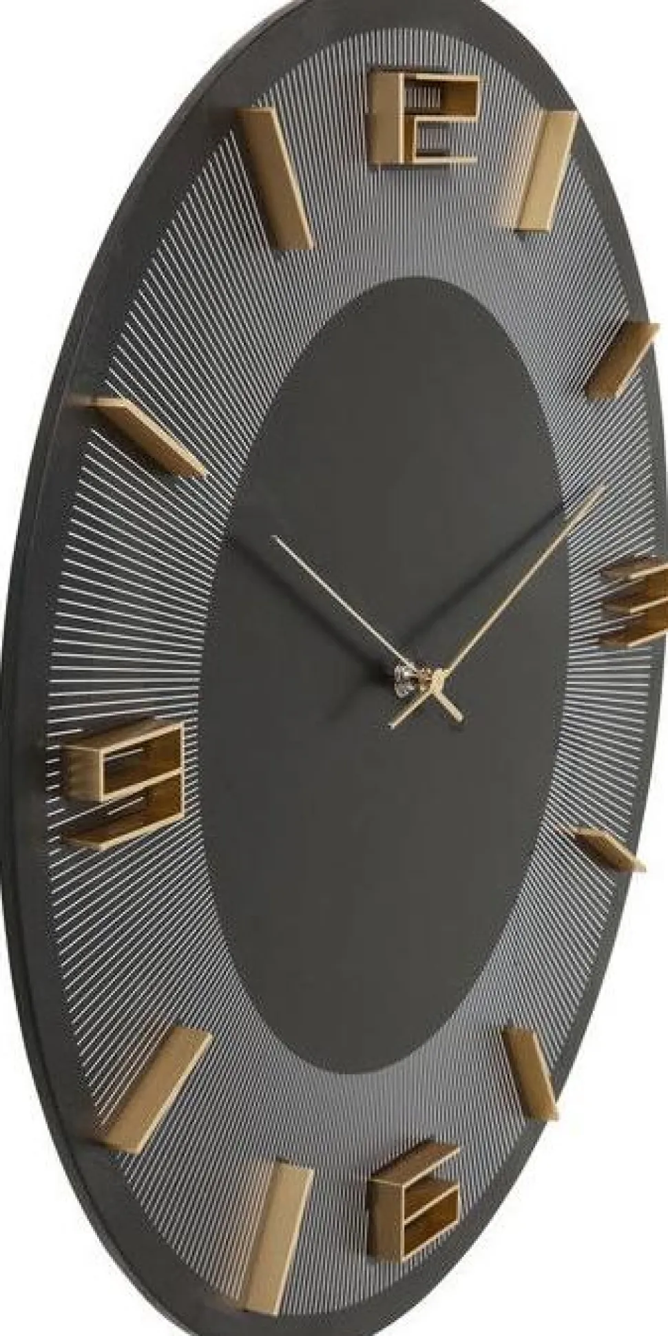 KARE Design Wandklok Leonardo Zwart-Goud 50cm Shop