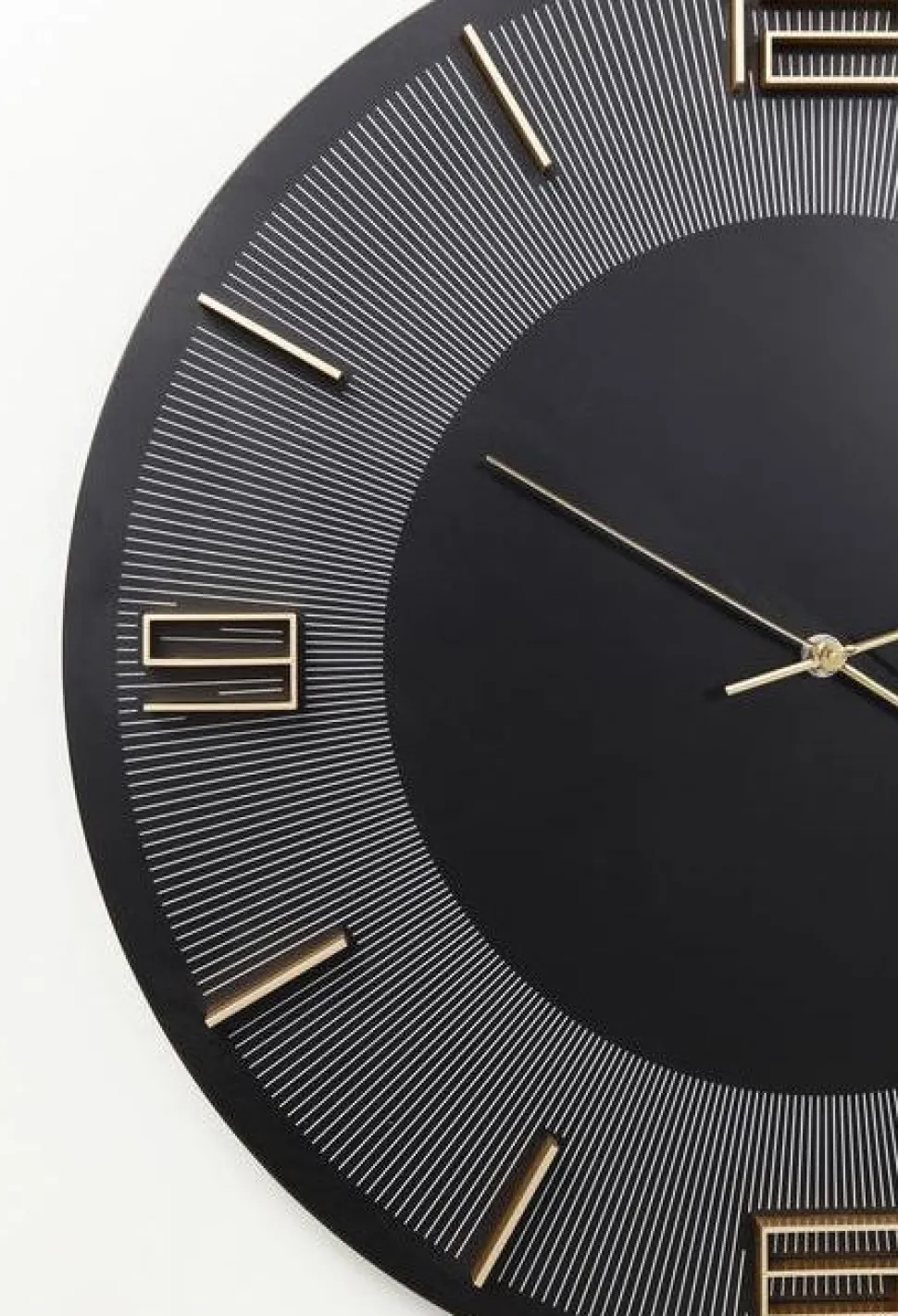 KARE Design Wandklok Leonardo Zwart-Goud 50cm Shop