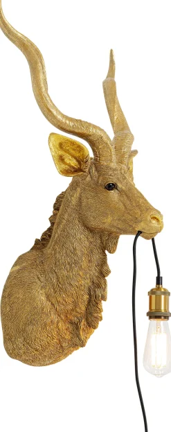 KARE Design Wandlamp Animal Goat Gold 45x74cm Fashion